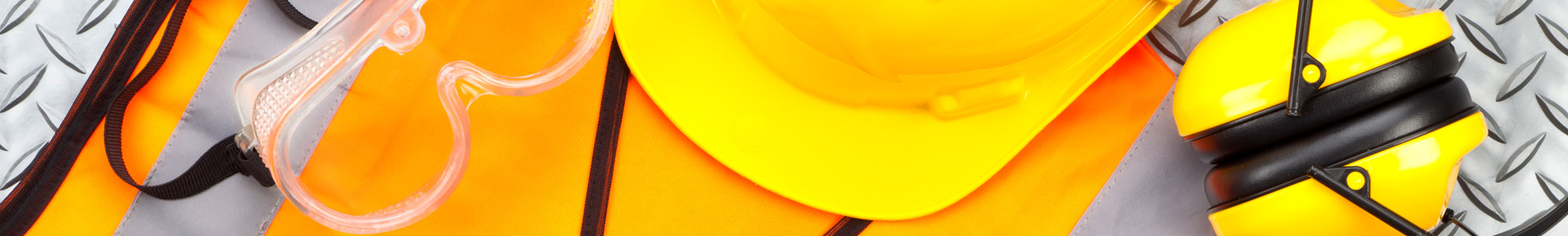 Construction Safety Equipment - Hardhat, Ear Protection, Safety Glasses, Safety Vest